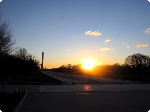 reflecting pool dc sunrise
