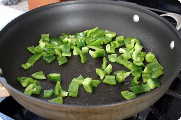 how to saute green pepper