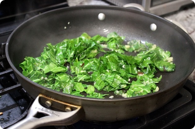 sauteed ginger collard greens