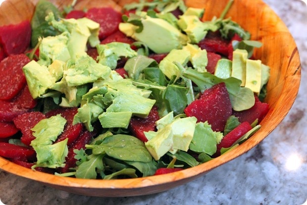 easy beet arugula salad