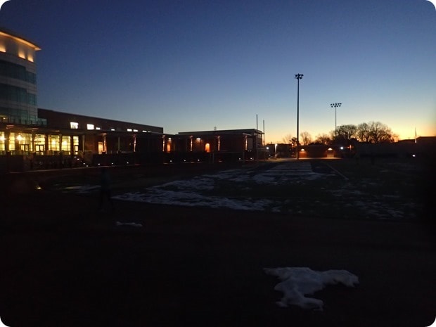 washington lee track early morning run