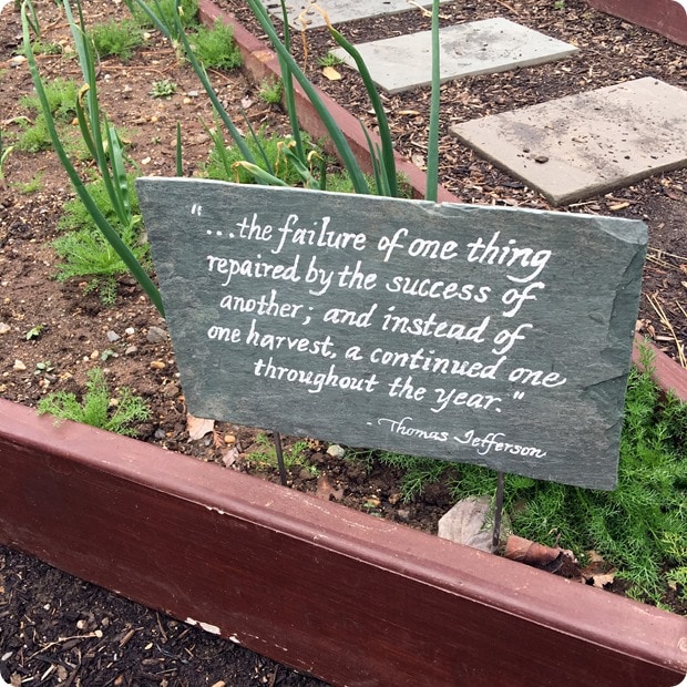 white house vegetable garden
