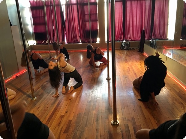 pole dancing fitness class nyc
