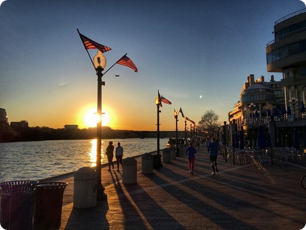 georgetown waterfront sunset
