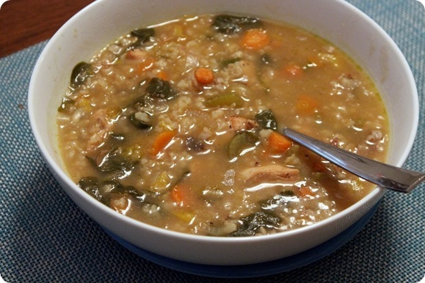chicken veggie rice soup healthy easy