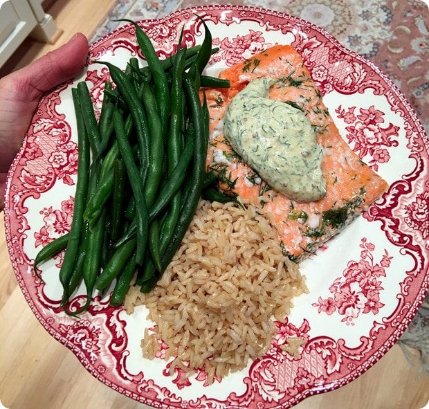 baked salmon with mustard dill sauce