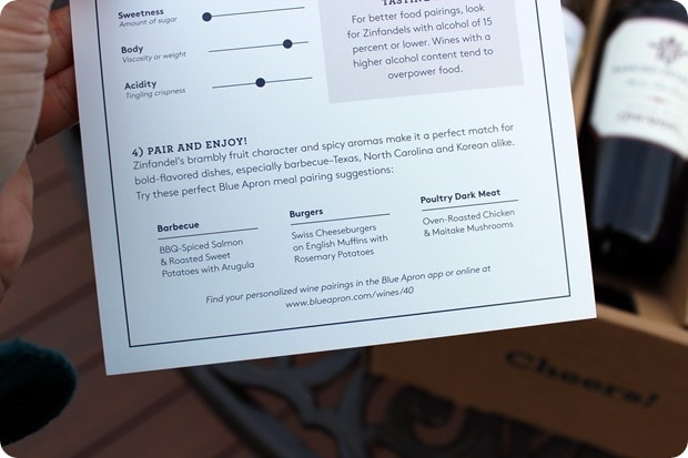 blue apron wine pairings