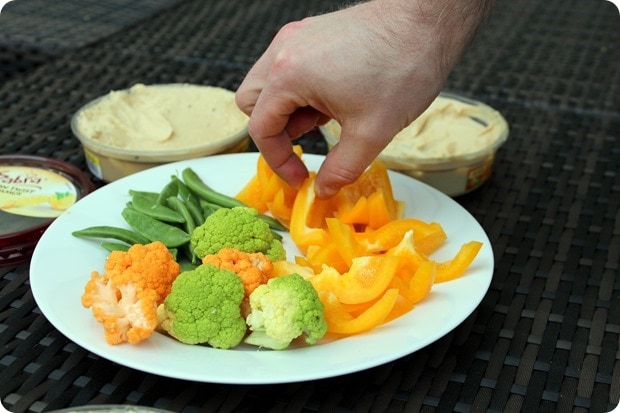 veggie plate before dinner