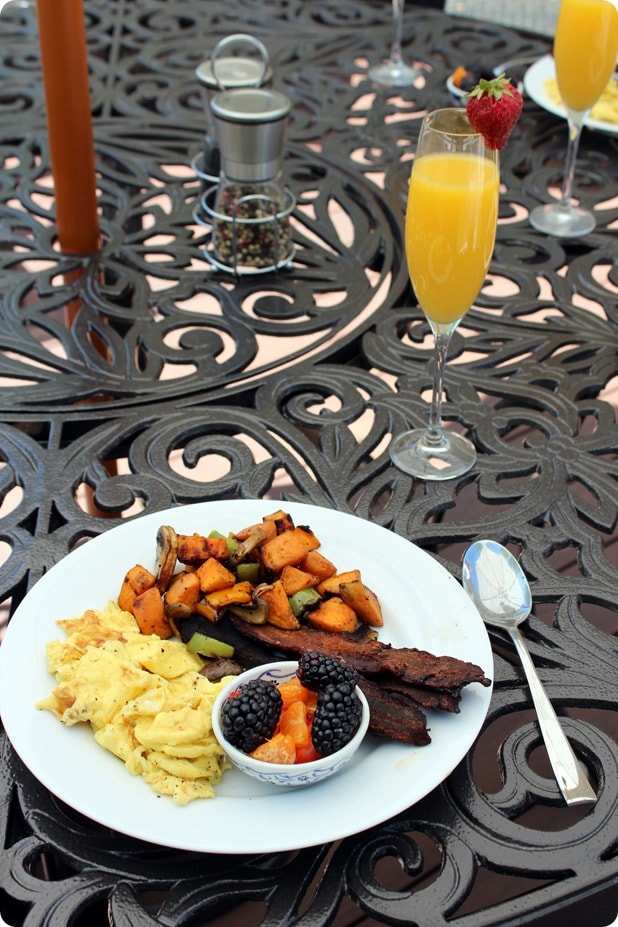 brunch on a deck