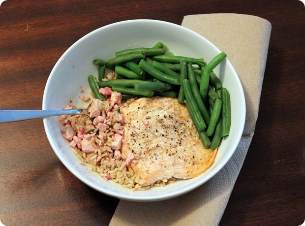 salmon feta dinner