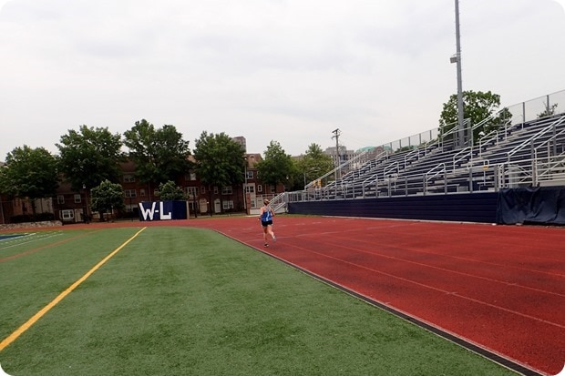 rainy DC track workout