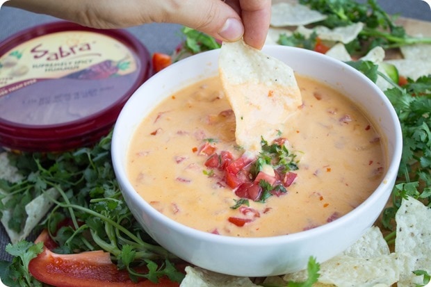 hummus queso healthy appetizer game day 7