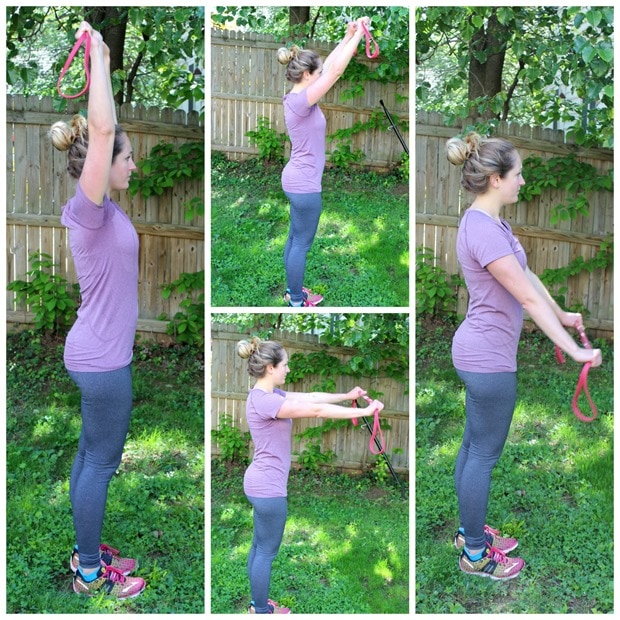 shoulder flexibility move with band