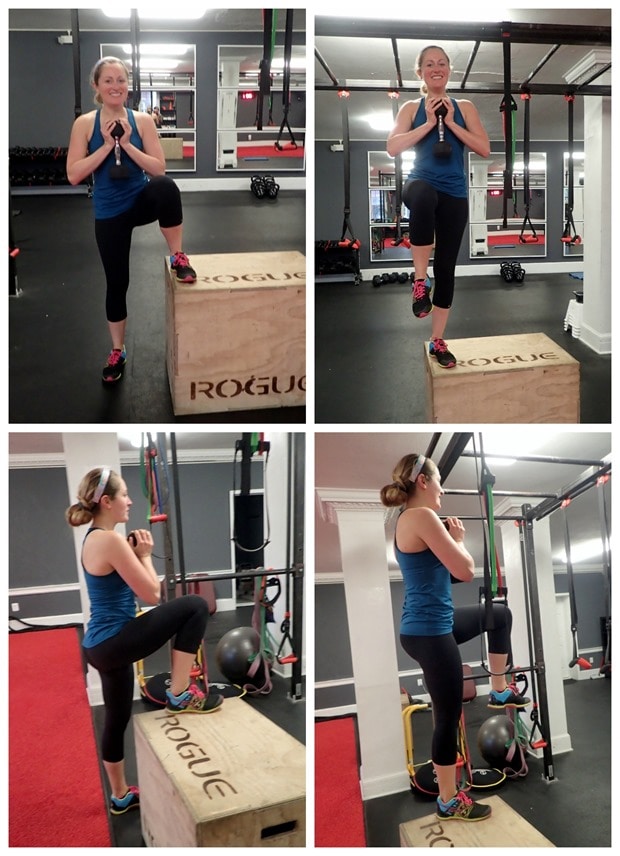 weighted lateral box step up