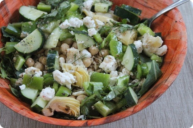 easy dinner salad grain bowl