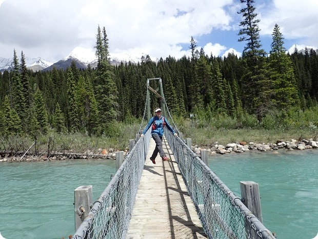 dog lake hike suspension bridge