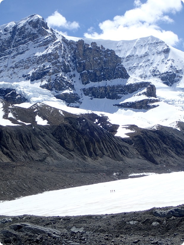 hiking on athabasca glacier