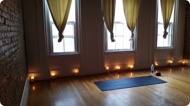 yoga class candles
