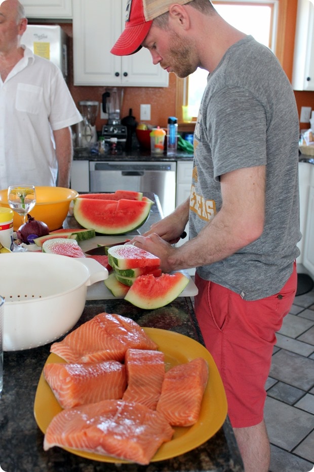 salmon with watermelon salsa