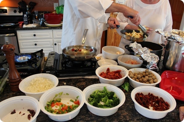 made to order pasta bar at home
