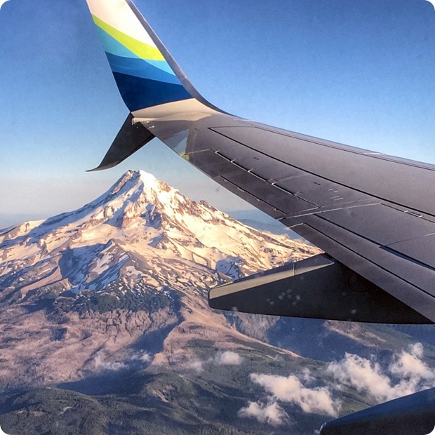 mountain view flying in to portland oregon