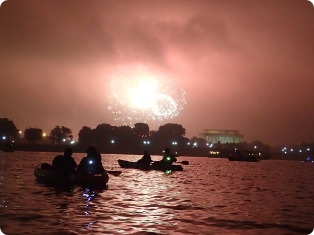 4th of july washington dc fireworks via kayak