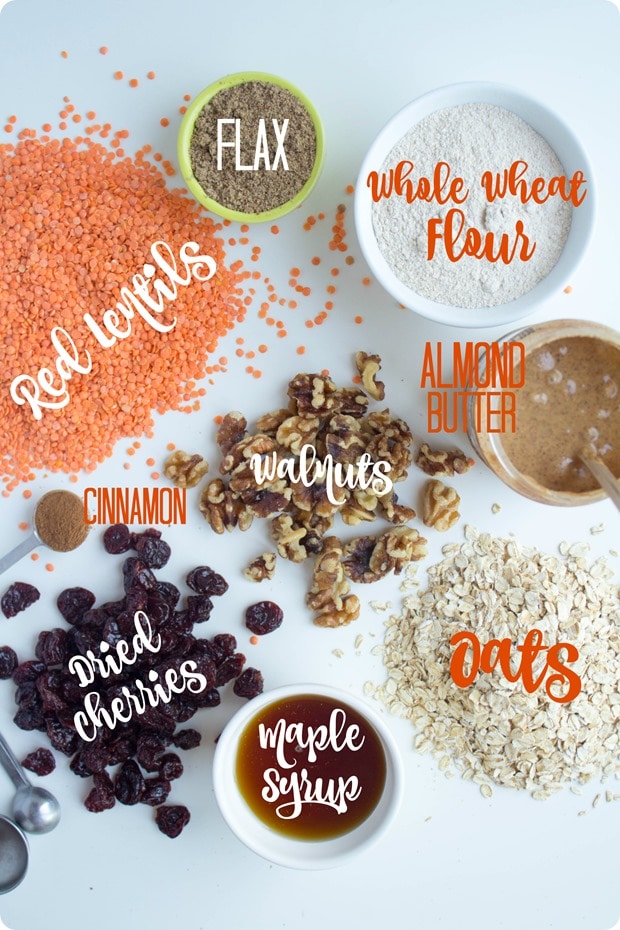 lentil granola bar ingredients