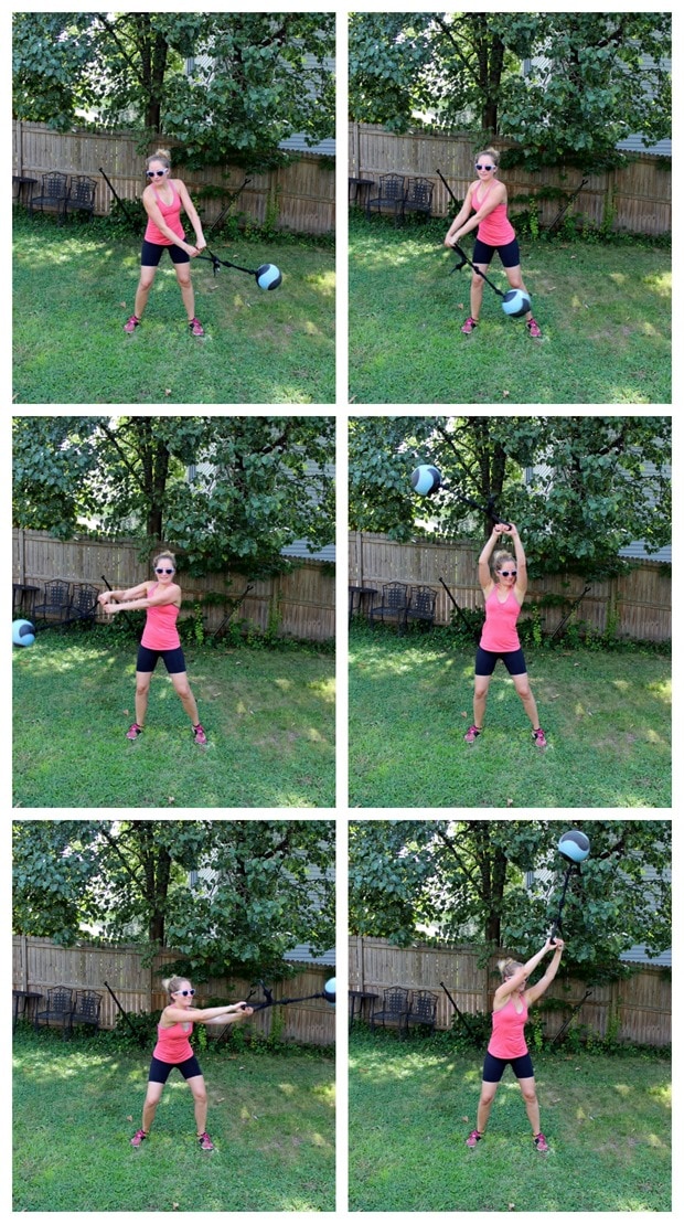 oblique stretch swing with ball