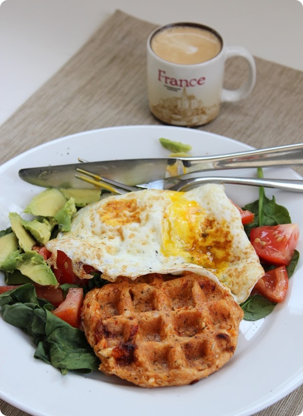 healthy breakfast waffles savory