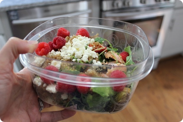 leftover salmon salad packed lunch
