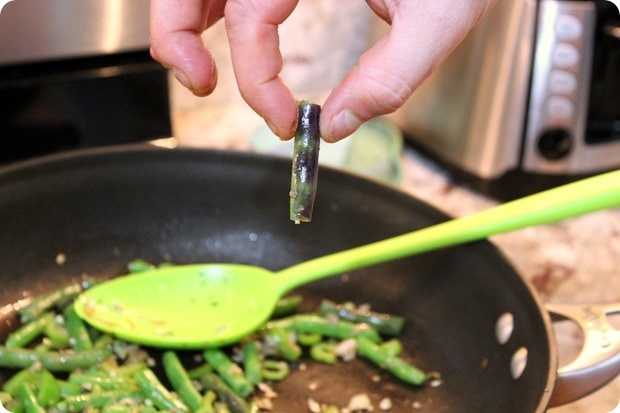 purple beans change to green when cooked