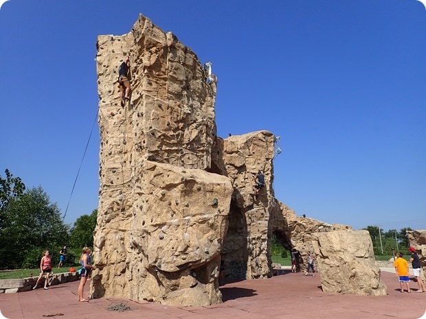 outdoor climbing wall columbus