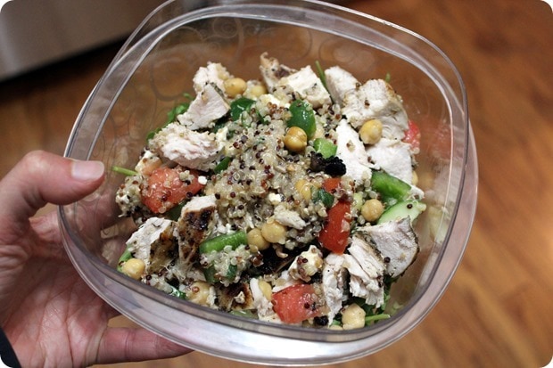 chicken quinoa salad packed lunch