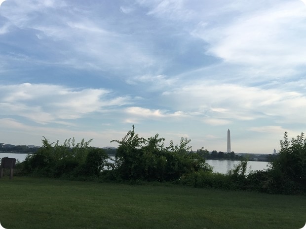 morning run mount vernon trail monument view