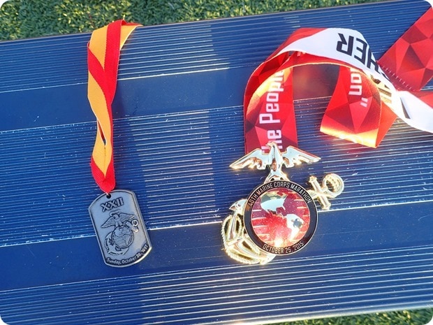marine corps marathon medals 1997 and 2015
