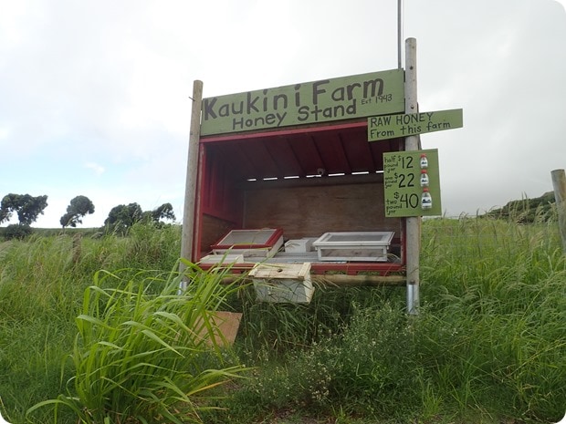 kaukini farm honey stand
