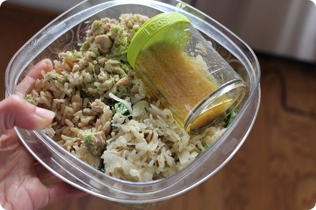 tuna rice bowl packed lunch