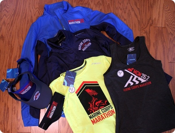 brooks marine corps marathon branded gear 2016