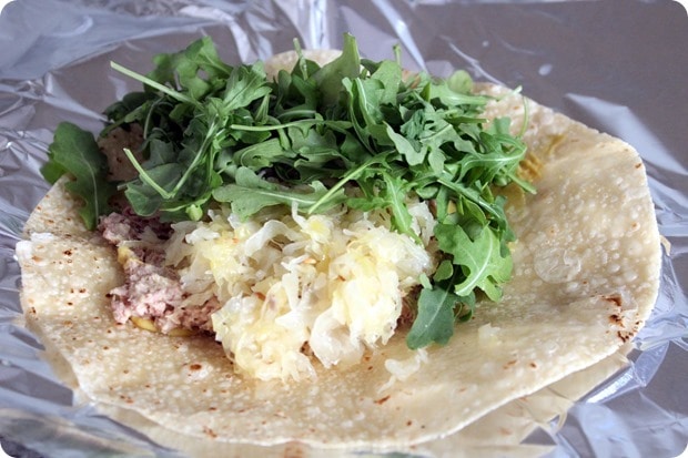 tuna sauerkraut wrap