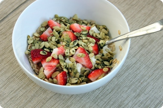 banana oatmeal with cottage cheese