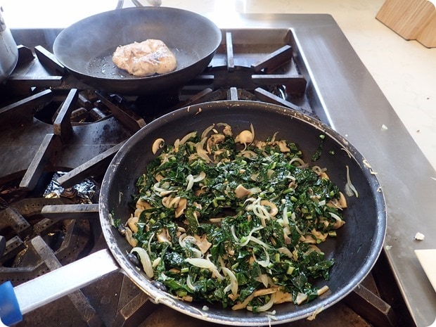 kale mushroom pasta 