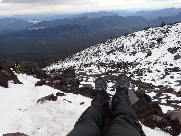snow hiking mt st helens