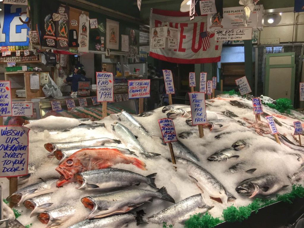 Fish at public market Seattle