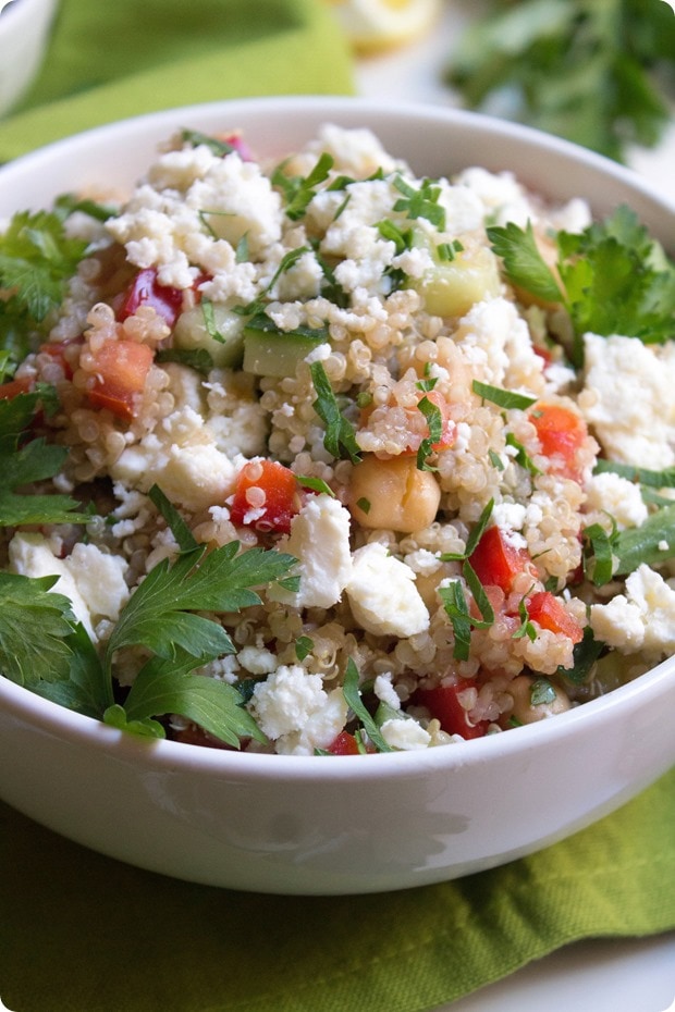 mediterranean green tea quinoa salad recipe