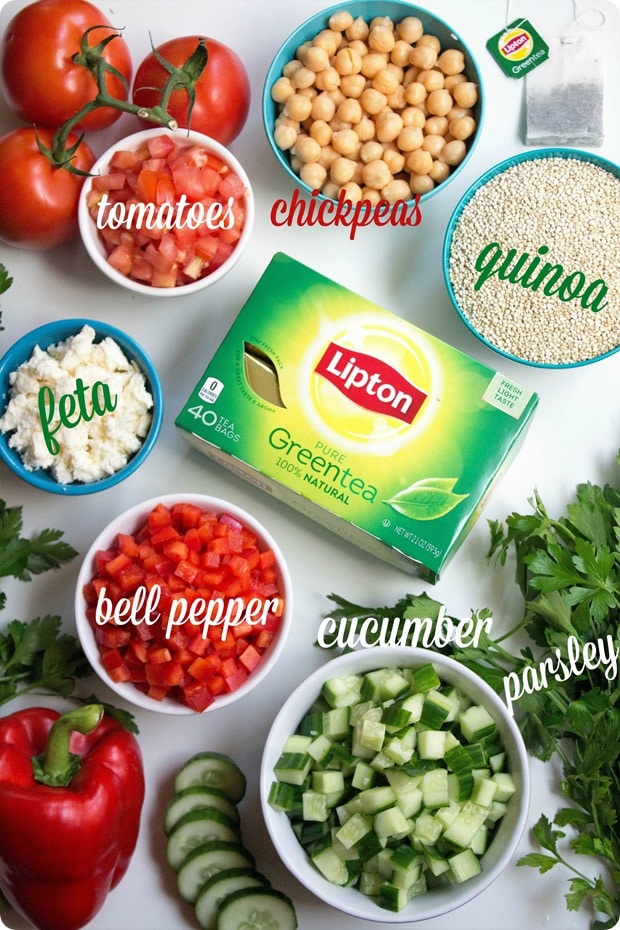 mediterranean green tea quinoa salad ingredients