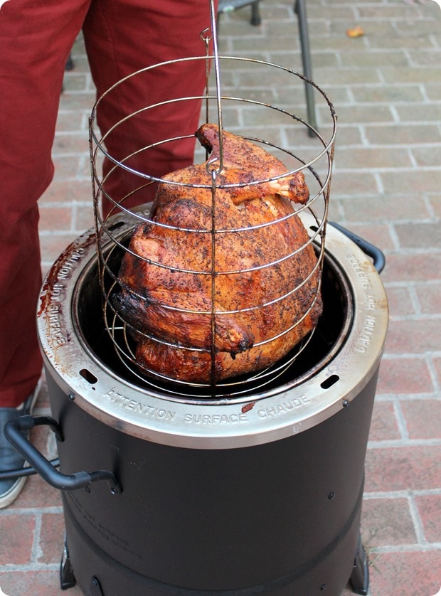 fried turkey in oil-less fryer
