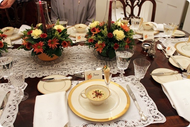 thanksgiving dinner soup course
