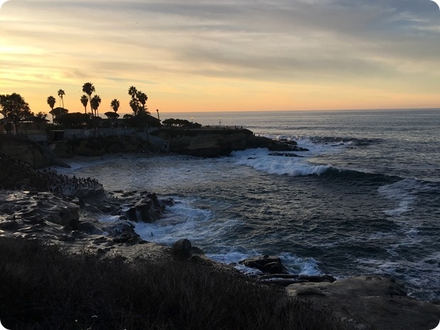 la jolla cove sunset