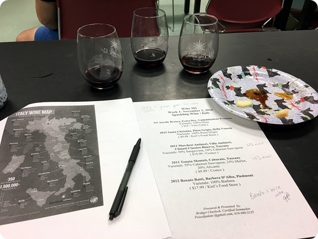 wine tasting class