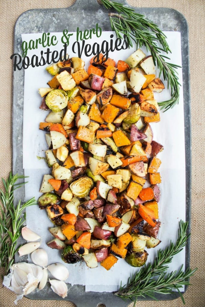 garlic herb roasted veggies